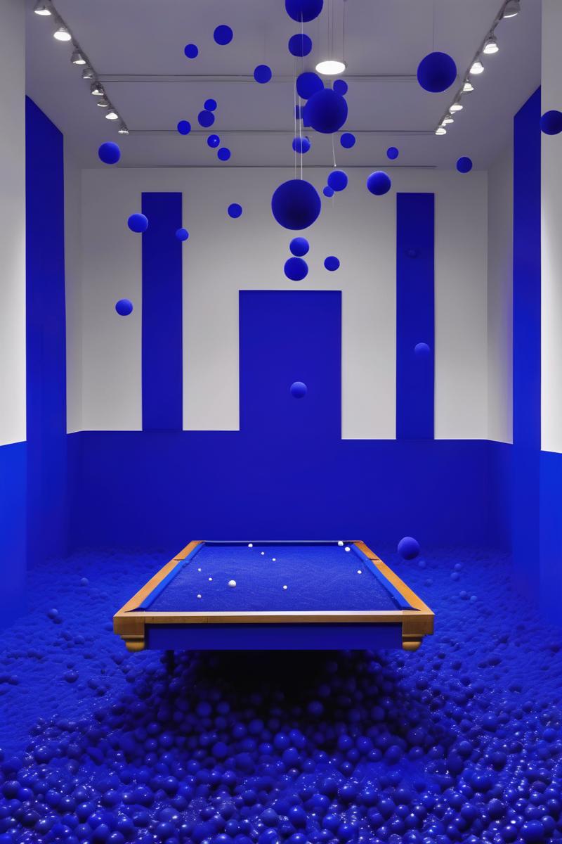 01280-1982324643-_lora_Yves Klein Style_1_Yves Klein Style - snooker time yves klein blue installation in moma in style of alexander mcqueen.png